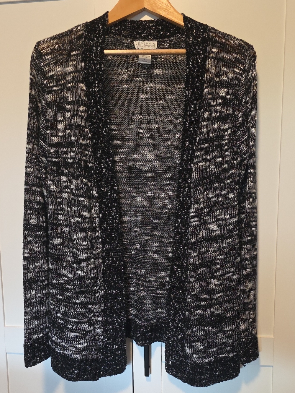Joseph A Black White Marbled Cardigan